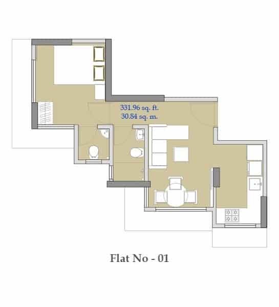 VKLAL HARI 2D Floor Plan Flat 01