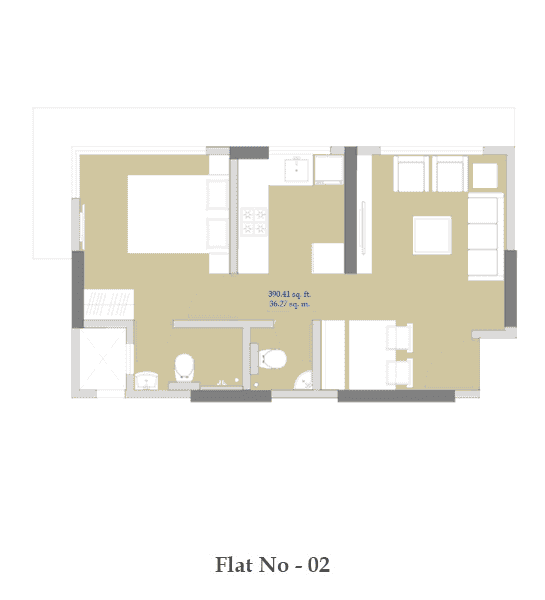 VKLAL HARI 2D Floor Plan Flat 02