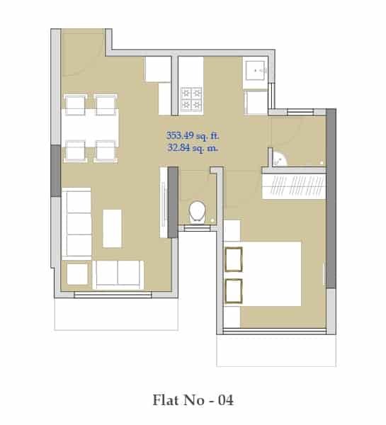 VKLAL HARI 2D Floor Plan Flat 04