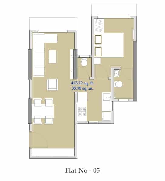 VKLAL HARI 2D Floor Plan Flat 05