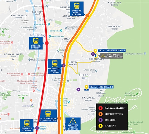 How to reach VKLAL HARI PHASE I, Borivali, Mumbai