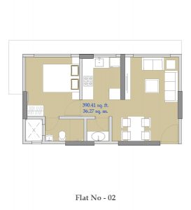 1 BHK flat in Borivali - VKLAL HARI Flat 02 - Layout
